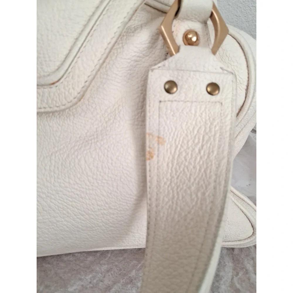 Rare Vintage Y2k Zac Poshen Pebbled Leather Zip Satchel Handbag 07 Italy Runaway